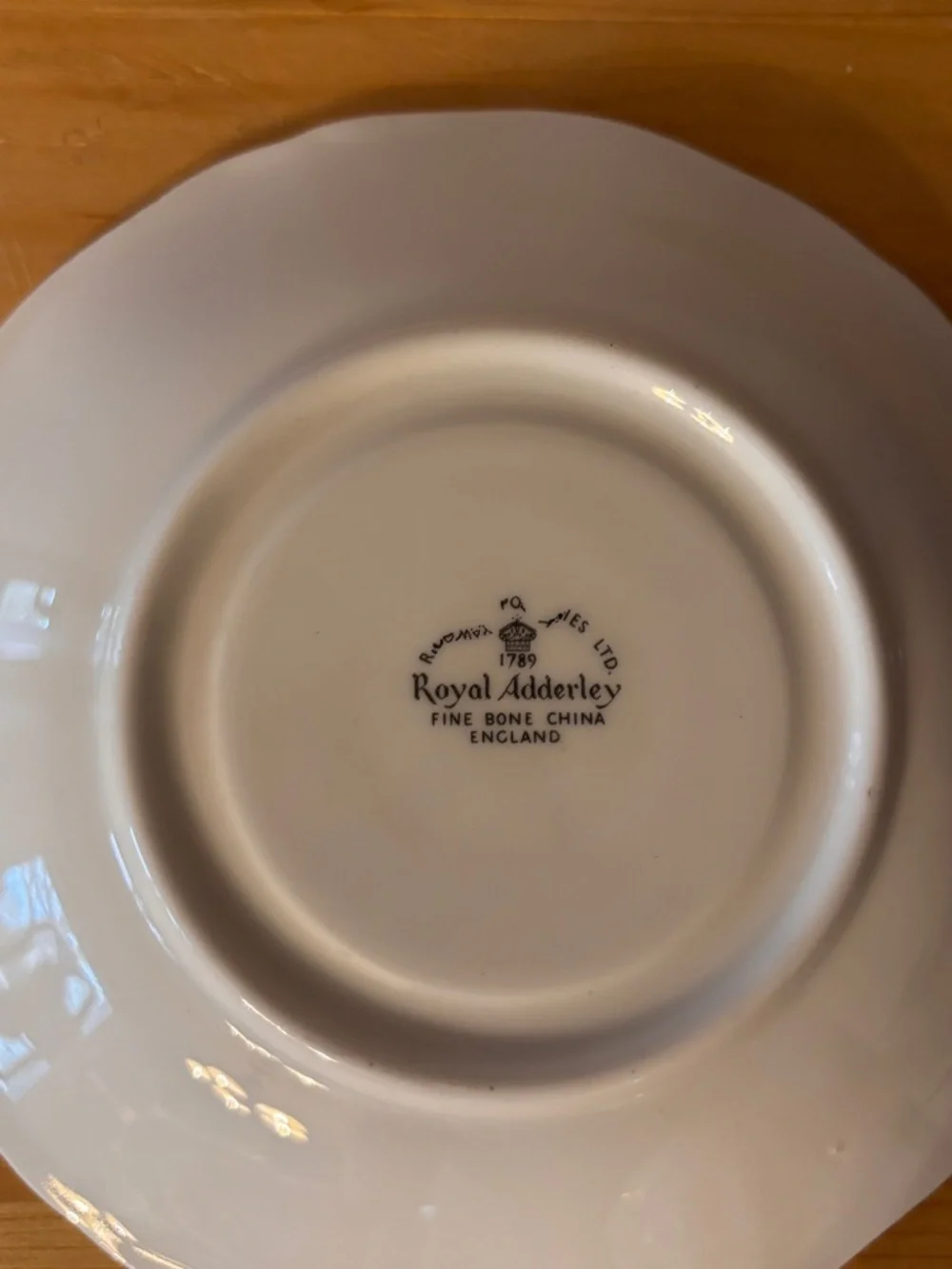Royal Adderley Teacup & Saucer Fine Bone China Atomic Pattern England Vintage